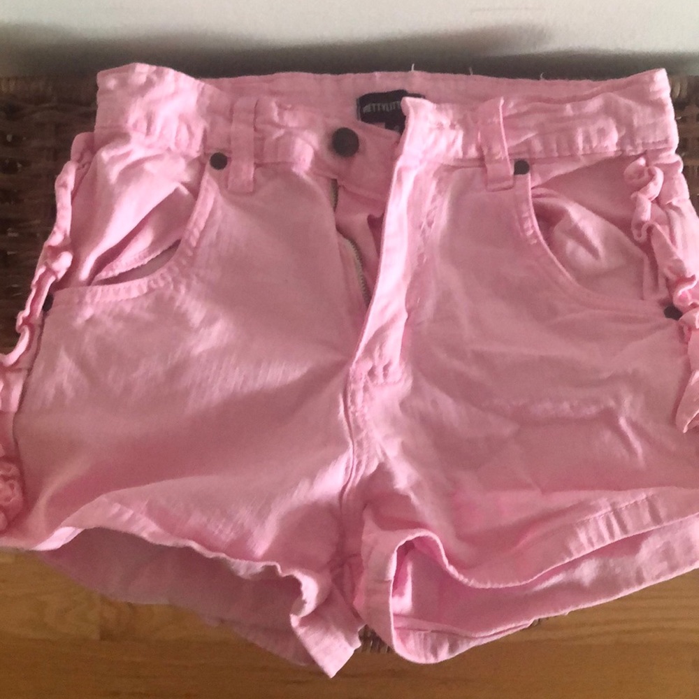 Ruffle-sided pink shorts!